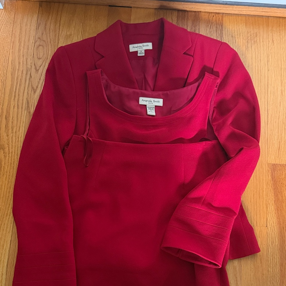 Amanda Smith Scarlet Blazer top and skirt Ensemble size 4